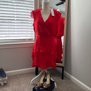 Parker designer red dress